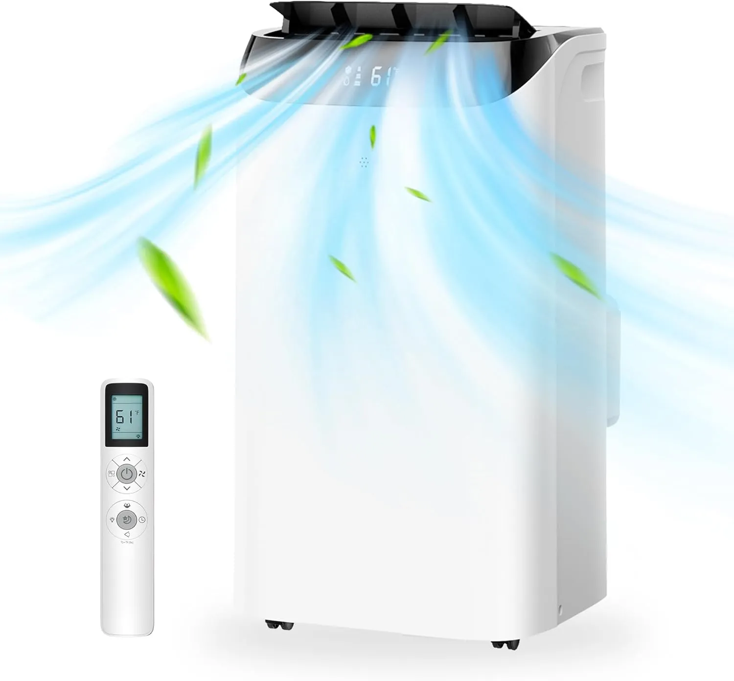 14000 Btu Portable Air Conditioner, 3-IN-1 Free Standing Cooling Portable AC Unit with Fan & Dehumidifier Function, Remote Control & 24H Timer, Quiet Sleep Mode, Windows Kit Included