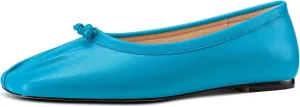 Aachcol Womens Square Toe Ballet Flats Slip-on Classic Work Flats Shoes Dress Shoes