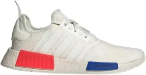 adidas Originals NMD-R1 Men’s Sneakers – Lace-up Closure – Padded Tongue and Collar – Textile Upper White Tint/Glory Red/Semi Lucid Blue 11 D - Medium