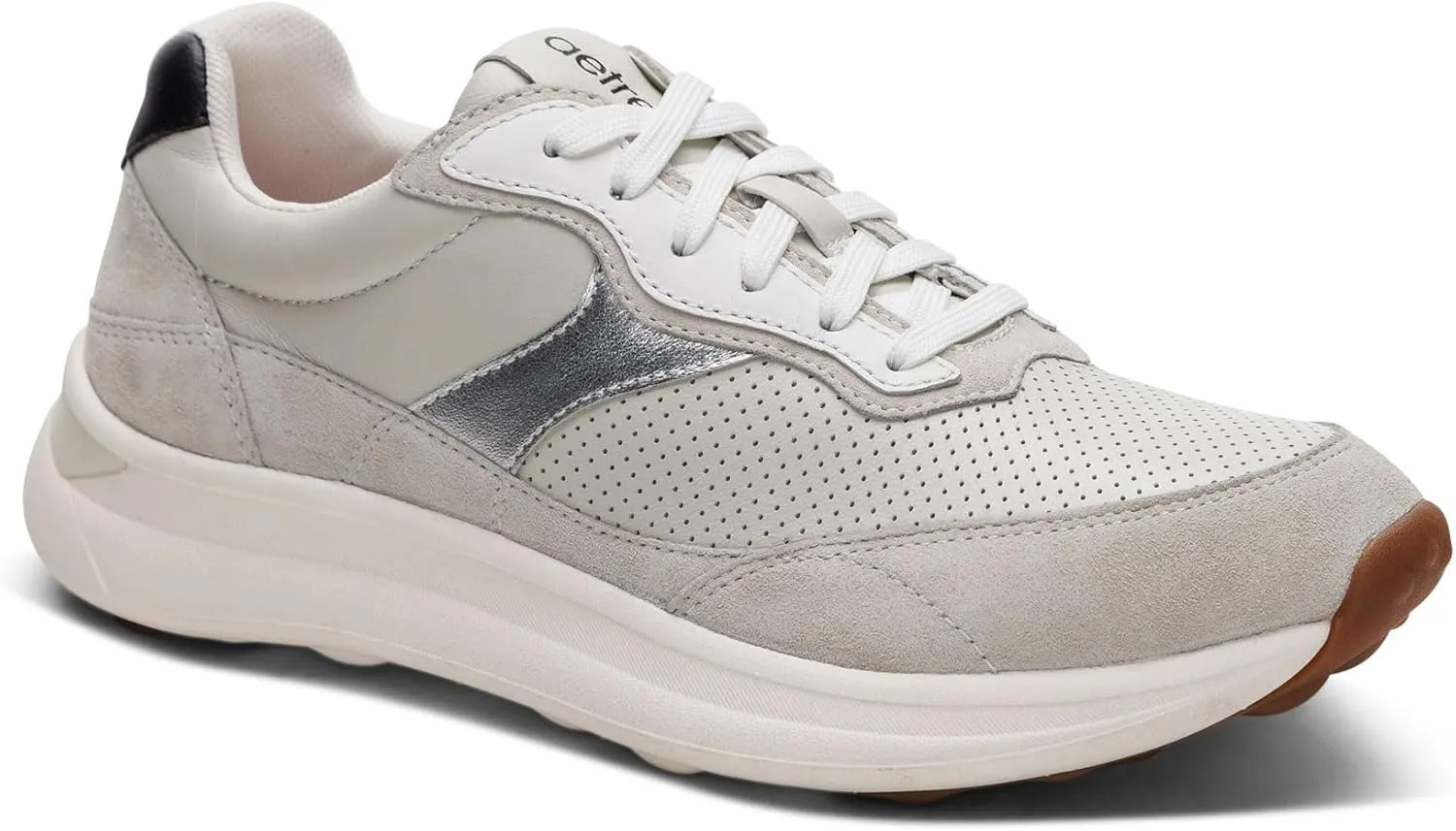 Aetrex Women's Emily Orthopedic Plantar Fasciitis Relief Arch Support Inserts Shoes - Adjustable Lace-Up Leather Sneakers for Women