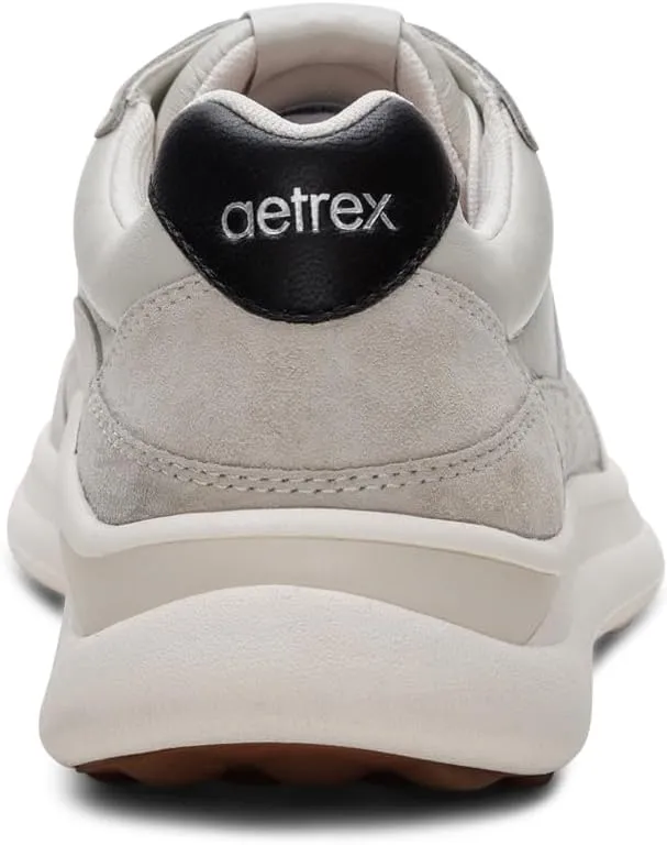 Aetrex Women's Emily Orthopedic Plantar Fasciitis Relief Arch Support Inserts Shoes - Adjustable Lace-Up Leather Sneakers for Women