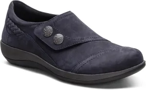 Aetrex Women's Karina Orthopedic Arch Support Monk Strap Shoes Loafers for Women- Leather Slip On Shoes Plantar Fasciitis Shoes Women