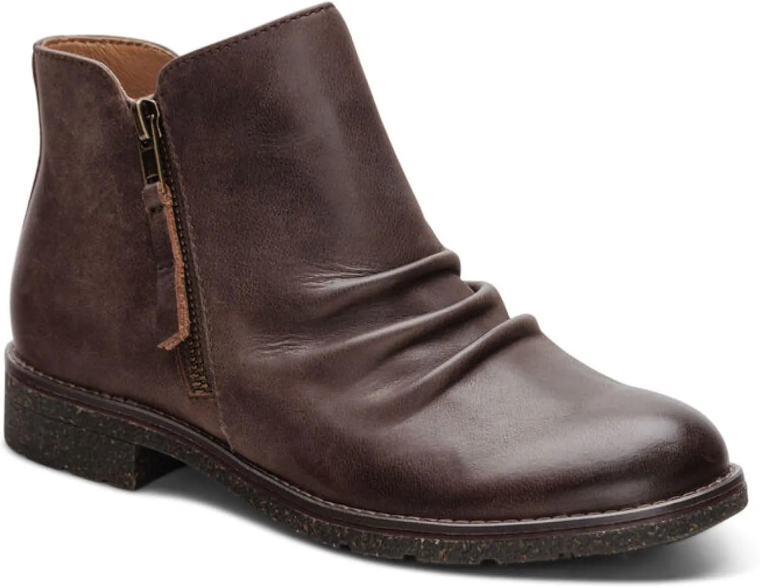 Aetrex Women's Mila Orthopedic Low Ankle Boots for Women - Arch Support Plantar Fasciitis Releif Booties for Women