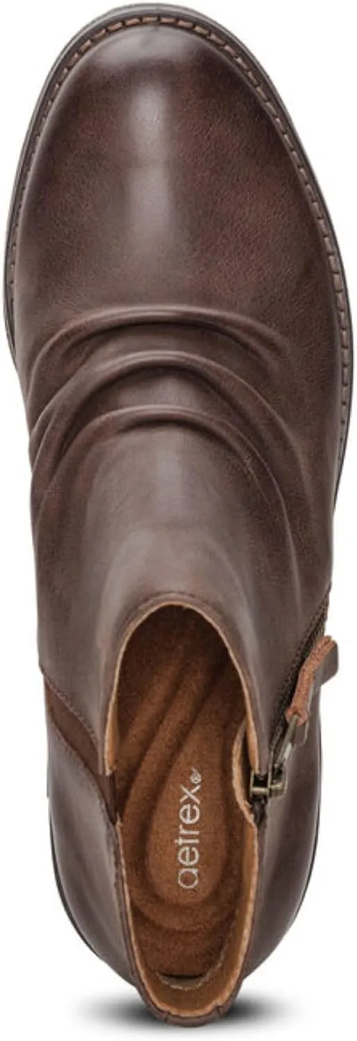 Aetrex Women's Mila Orthopedic Low Ankle Boots for Women - Arch Support Plantar Fasciitis Releif Booties for Women