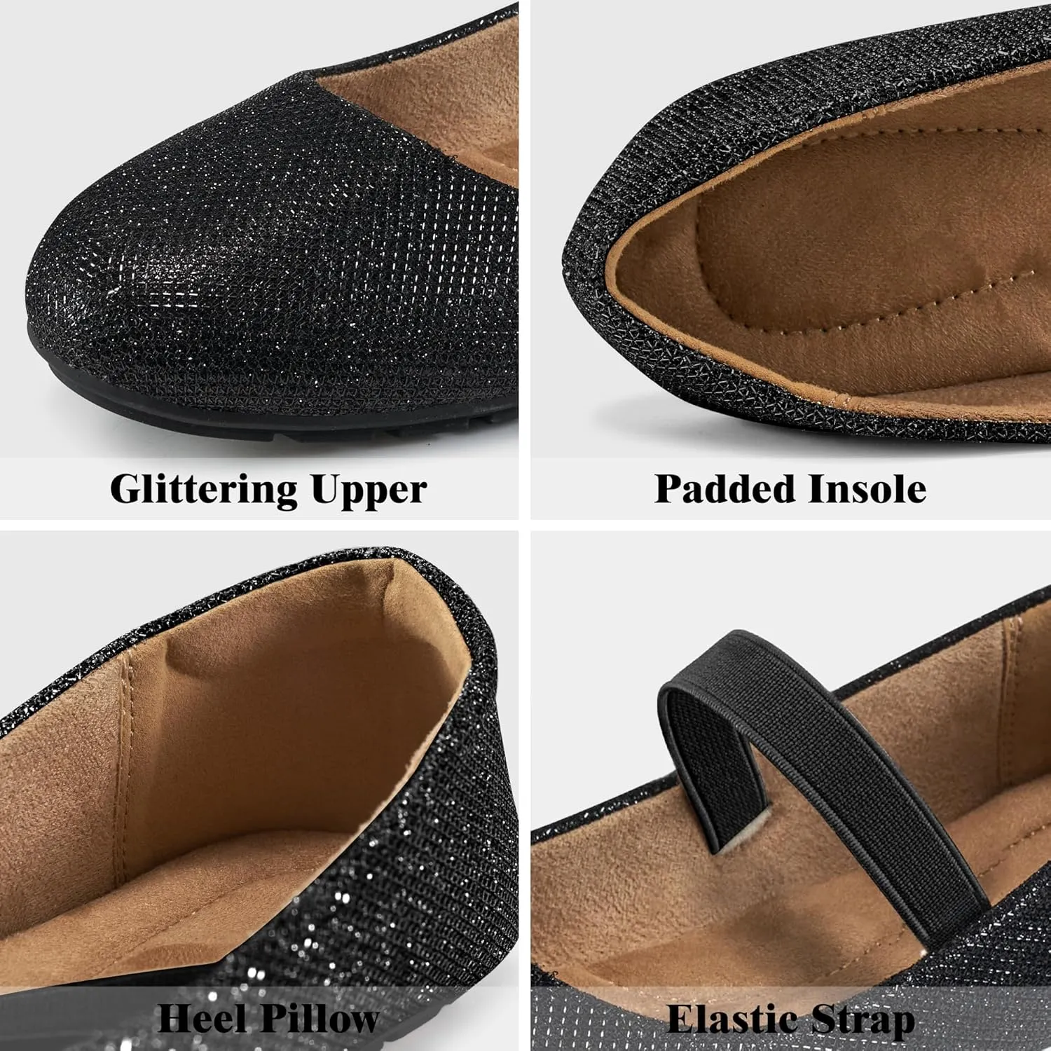 Alicegana Flats for Women Ballet Shoes: Comfortable Dressy Slip On Flats Casual Walking Wedding Penny Loafers