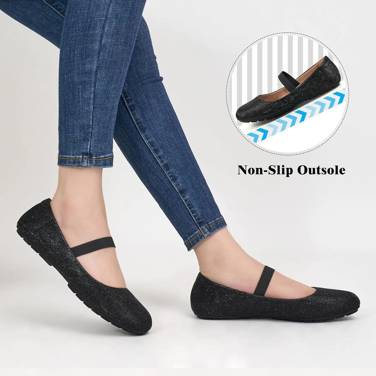 Alicegana Flats for Women Ballet Shoes: Comfortable Dressy Slip On Flats Casual Walking Wedding Penny Loafers