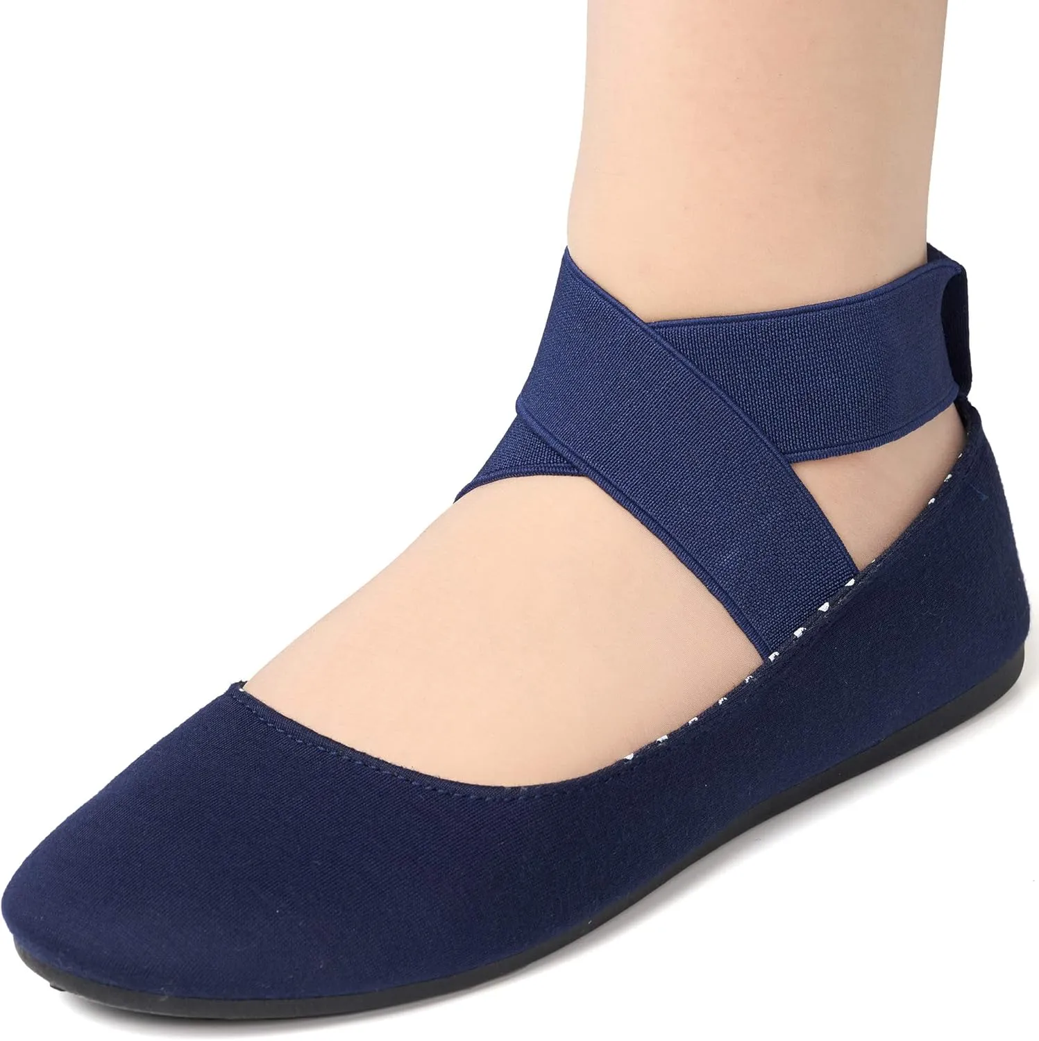 Alpine Swiss Peony Womens Ballet Flats Elastic Ankle Strap Shoes Slip On Loafers - Order 1 Size up Runs Small