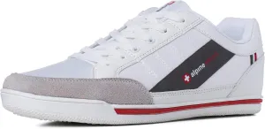 Alpine Swiss Stefan Retro Sneakers for Men | Stylish Low-Top Shoes with Suede Trim | Perfect for Casual Footwear | Fashion Sneakers | Mens Tennis Shoes