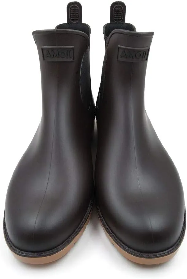 Amoji Unisex Ankle Chelsea Rain Short Rubber Boots 919