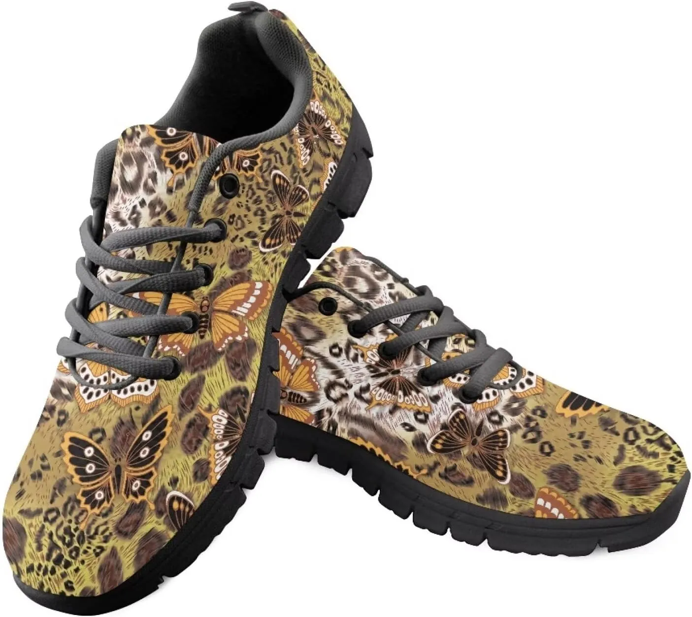 AmzPrint Womens Shoes Oceans Conch Starfish Checkered Print Plaid Shoes for Women Casual Flats Ladies Walking Shoe