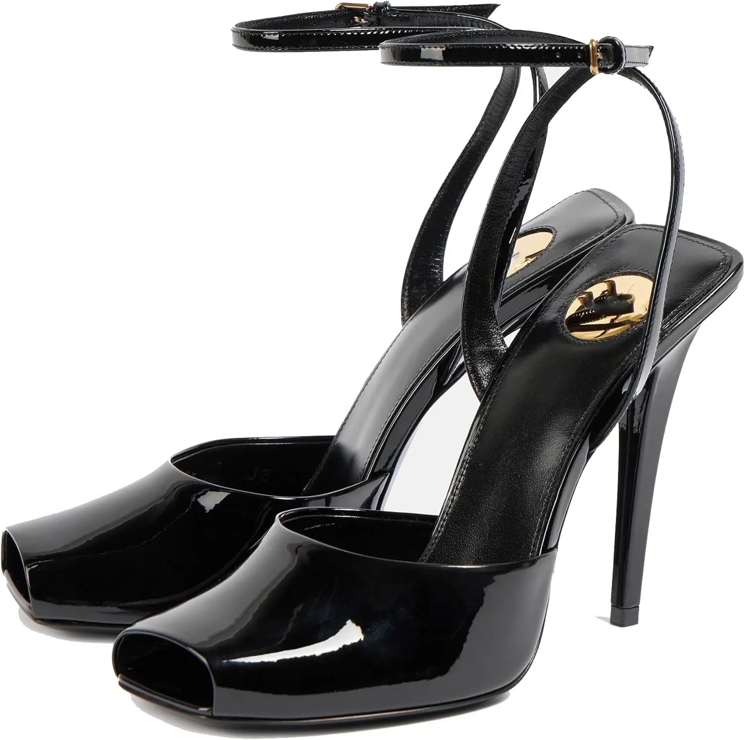 Arqa Womens Stilleto Sandals Covered Square Open Toe Pumps Adjustable Ankle Strap Office Party Dressy Shoes Summer Sexy Elegant 4.1 IN Heels