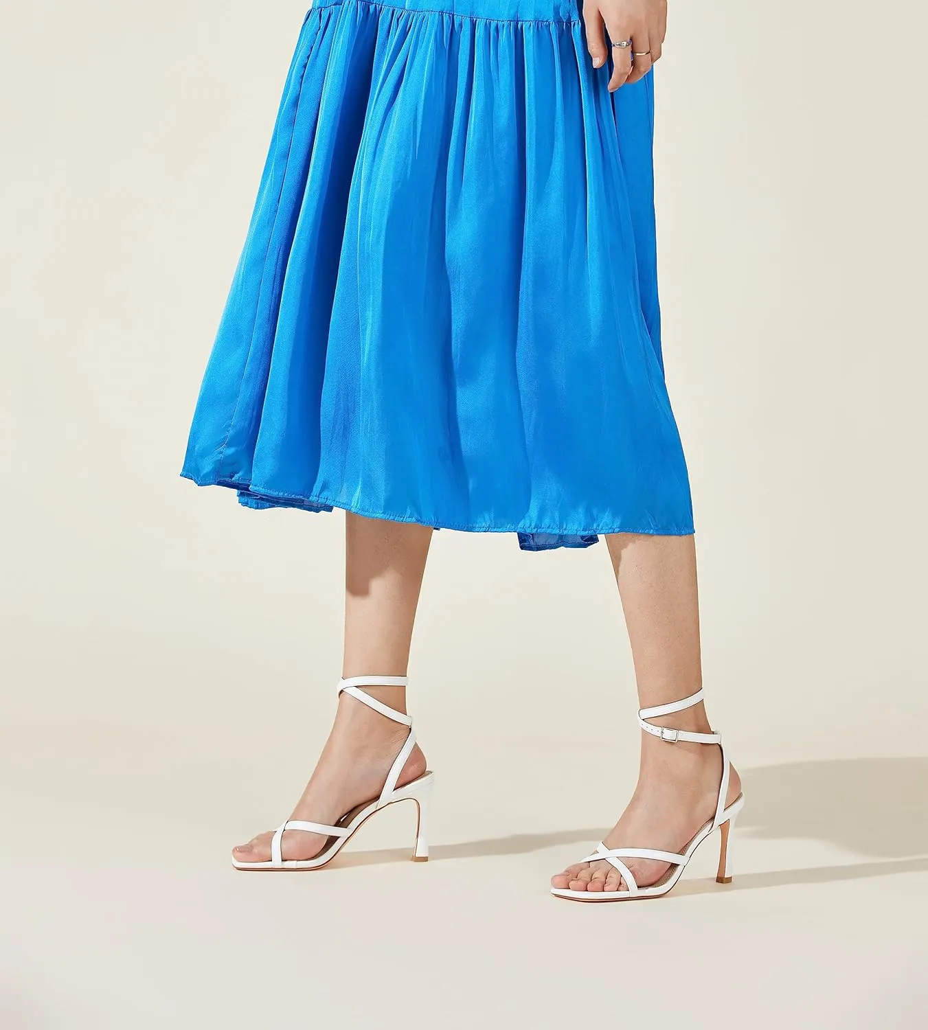 Arromic High Stilettos Heeled Sandals for Women Strappy Square Toe Heel Open Toe Heels Dressy Wedding Shoes Pumps Sandals