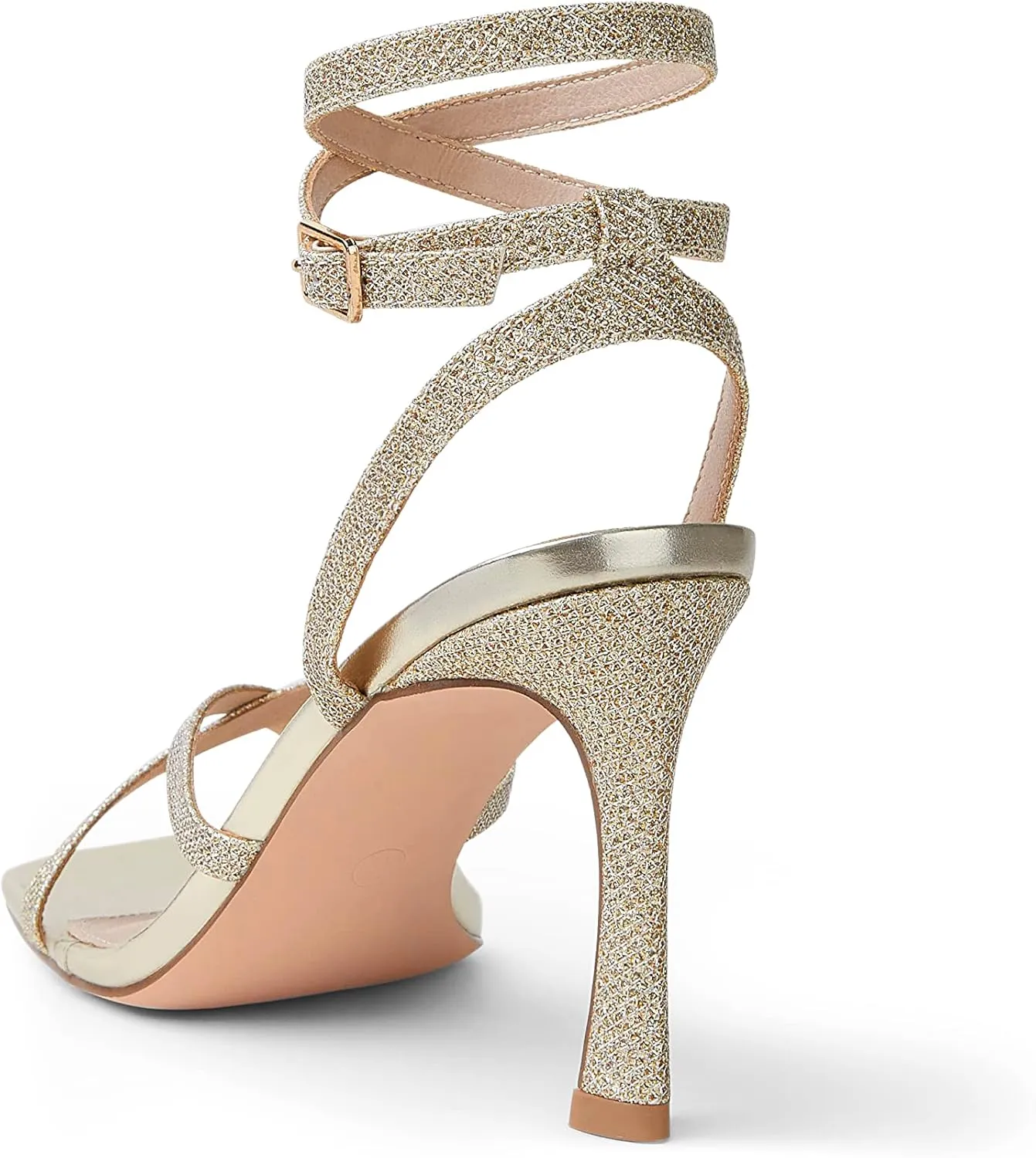 Arromic High Stilettos Heeled Sandals for Women Strappy Square Toe Heel Open Toe Heels Dressy Wedding Shoes Pumps Sandals