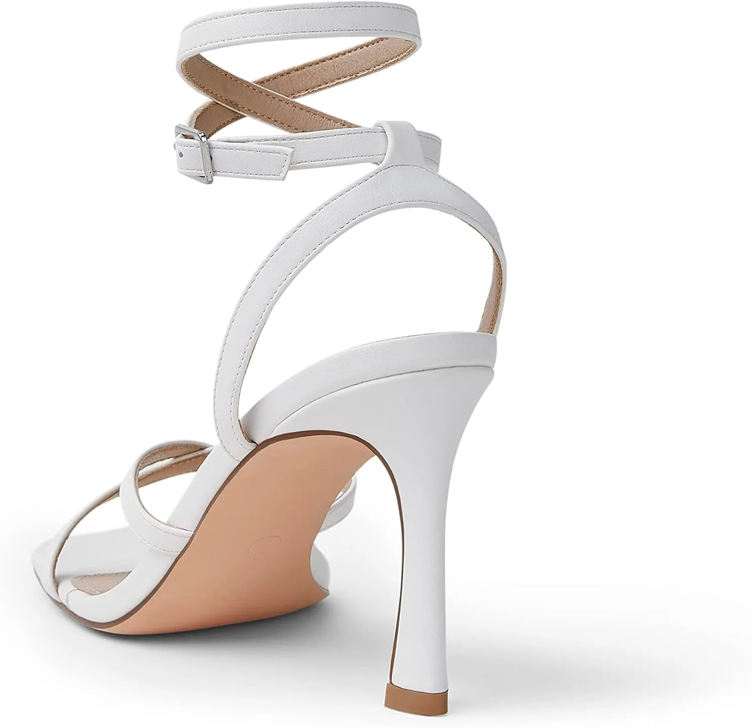 Arromic High Stilettos Heeled Sandals for Women Strappy Square Toe Heel Open Toe Heels Dressy Wedding Shoes Pumps Sandals