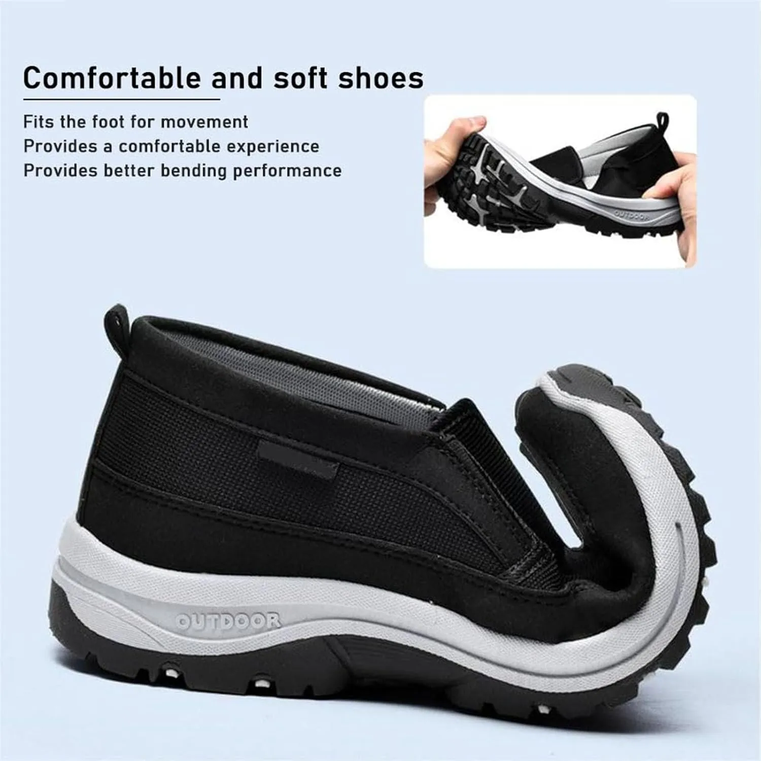 Auguscare Shoes Men, Orthowalkway Mens Shoes, Men's Arch Support Slip-On Canvas Loafers, Outdoor Orthopedic Sneakers