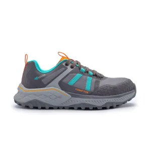 Avenger Work Boots Women's Composite Toe Aero Trail Industrial Shoe, Grey/Teal, 7 Wide