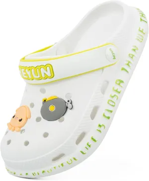 Azooken Kid's Cute Clogs Slides Boys Girls Slippers Beach Pool Shower Sandals Cartoon Garden Shoes(Toddler/Little Kids/Big Kids)
