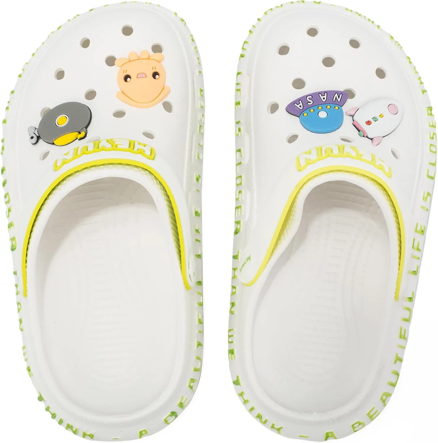 Azooken Kid's Cute Clogs Slides Boys Girls Slippers Beach Pool Shower Sandals Cartoon Garden Shoes(Toddler/Little Kids/Big Kids)