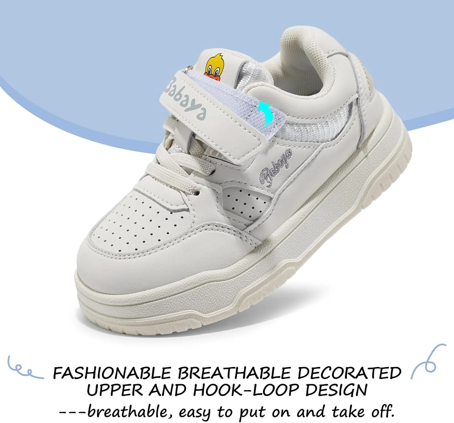 Babaya Girls Running Shoes Kids Tennis Athletic Sneakers Comfortable Lightweight Breathable Walking Shoes Non-Slip Girls Sneakers
