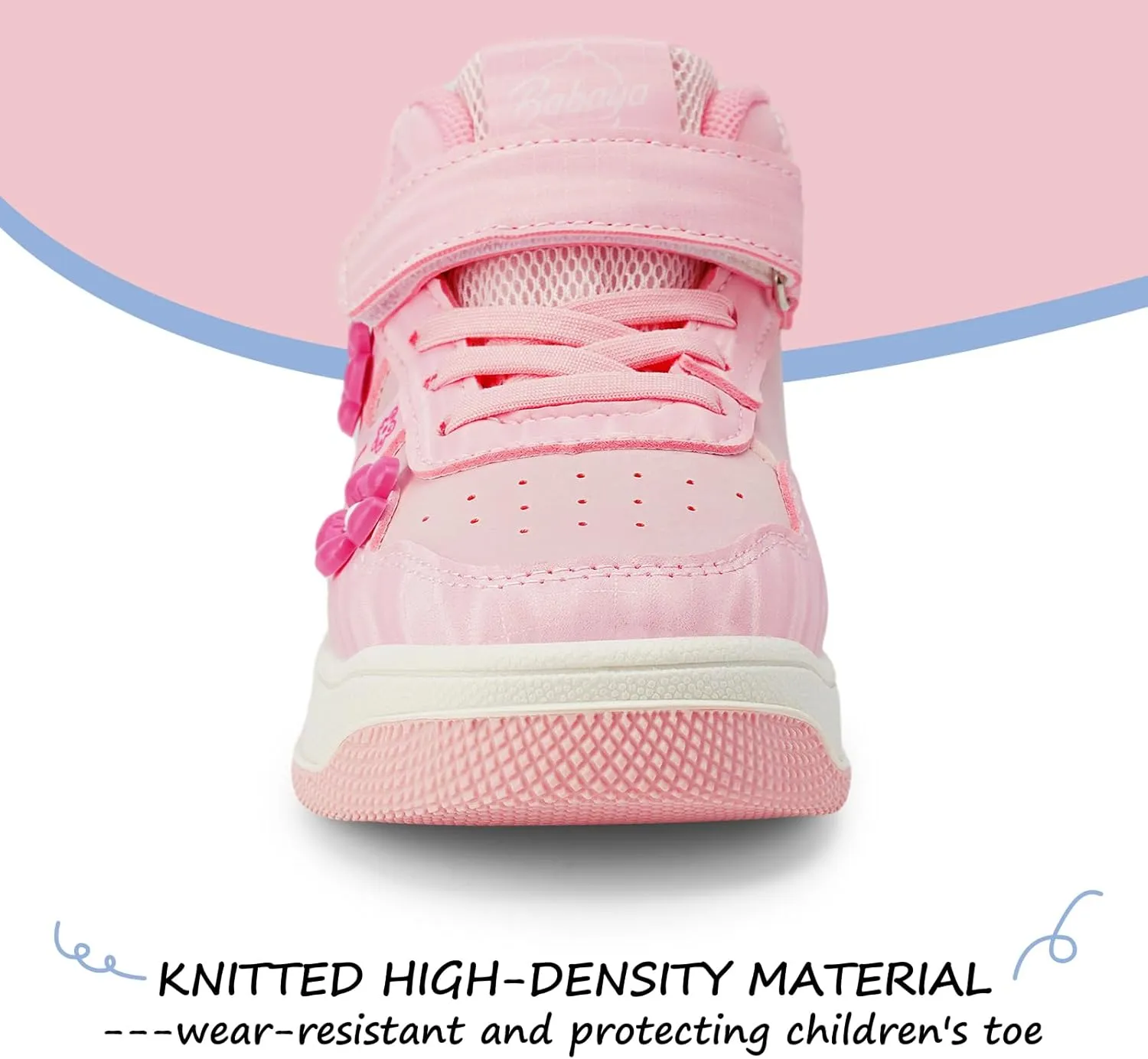 Babaya Girls Running Shoes Kids Tennis Athletic Sneakers Comfortable Lightweight Breathable Walking Shoes Non-Slip Girls Sneakers