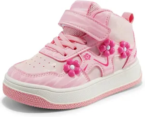 Babaya Girls Running Shoes Kids Tennis Athletic Sneakers Comfortable Lightweight Breathable Walking Shoes Non-Slip Girls Sneakers