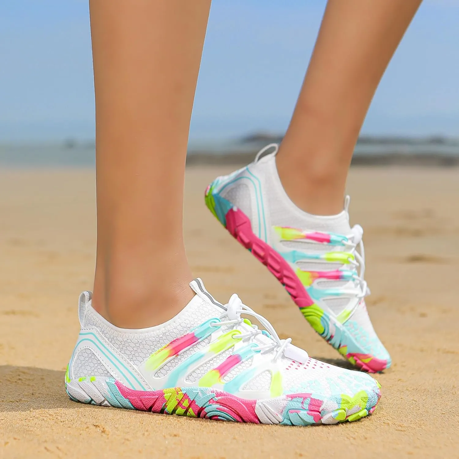 Barefoot for Women Wide Toe Box Trail Running Non-Slip Athletic Shoes Aqua Shoes Swimming Hiking Sneakers