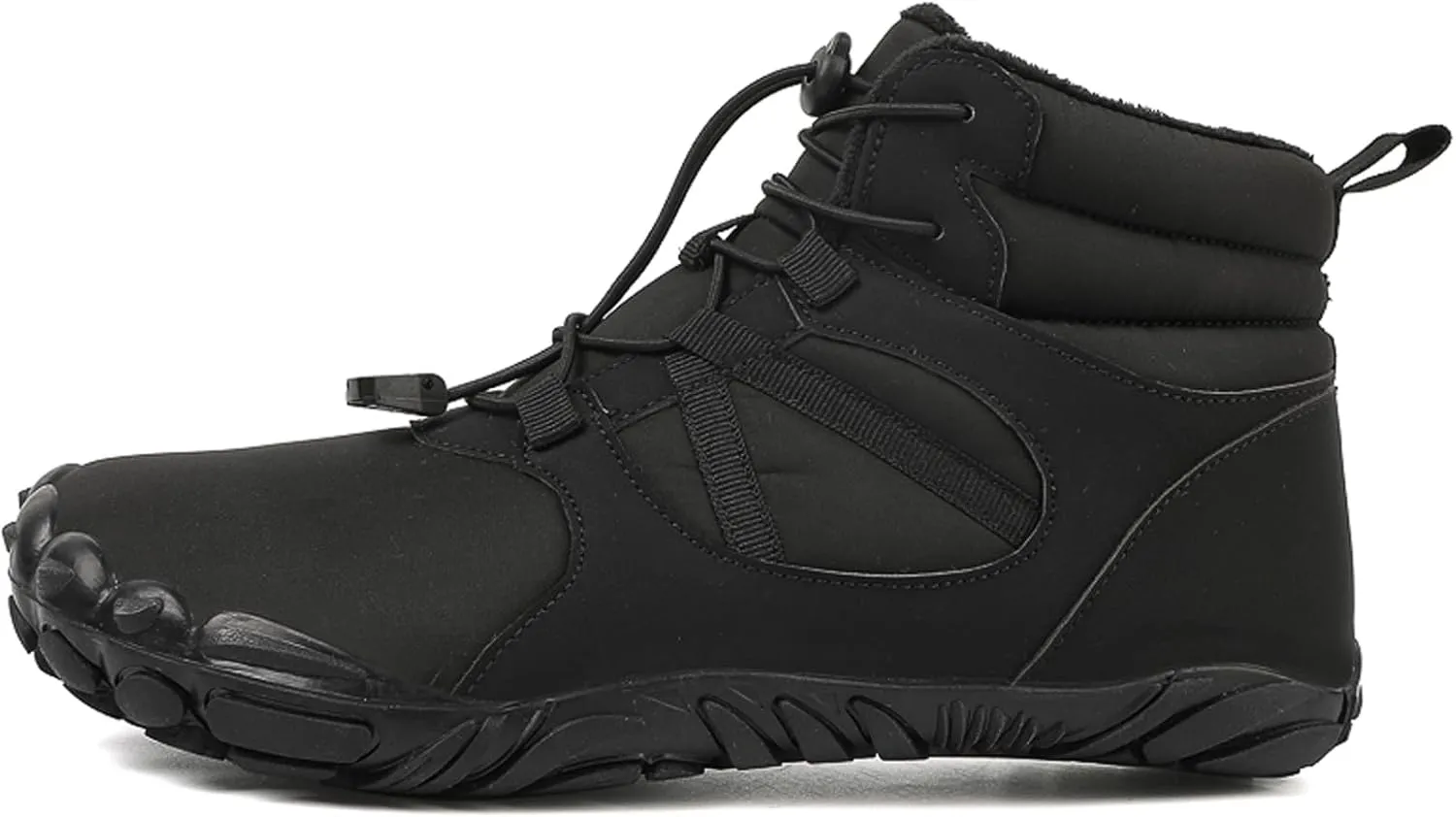 Barefoot Shoes Fur Lined Winter Mens Wide Toe Box Trail Runner Women Zero Drop Sole High top Walking Shoes Minimalist Outdoor Hiking Trekking Boots Sneakers