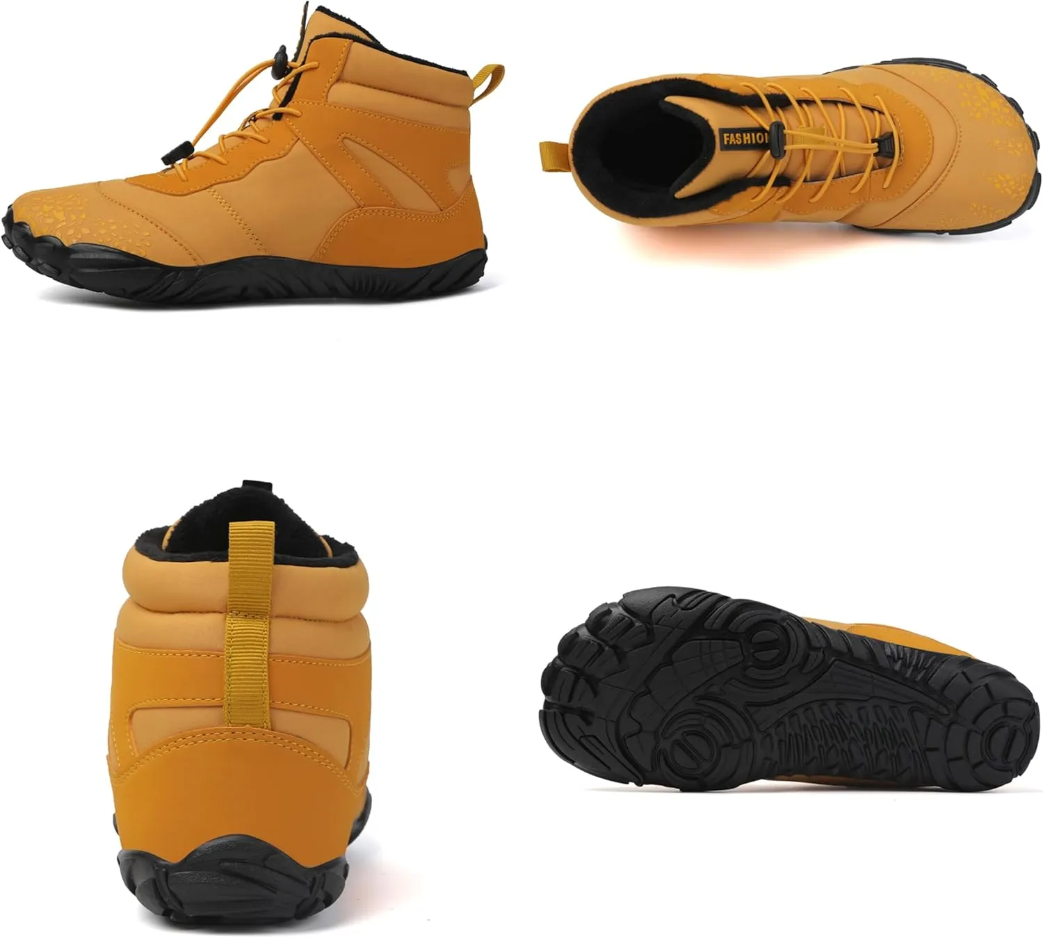 Barefoot Shoes Men Women Wide Toe Box Winter Minimalist Trail Runner Padded Warm Casual Hiking Cotton Boots Sneakers