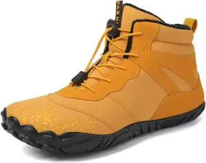 Barefoot Shoes Men Women Wide Toe Box Winter Minimalist Trail Runner Padded Warm Casual Hiking Cotton Boots Sneakers