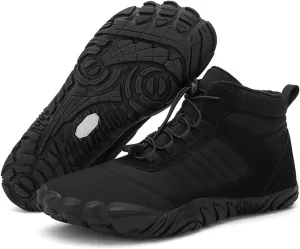Barefoot Shoes Mens Womens Winter Warm Wide Toe Box Minimalist Zero Drop Outdoor Sole High-top Walking Shoes Snow Boots