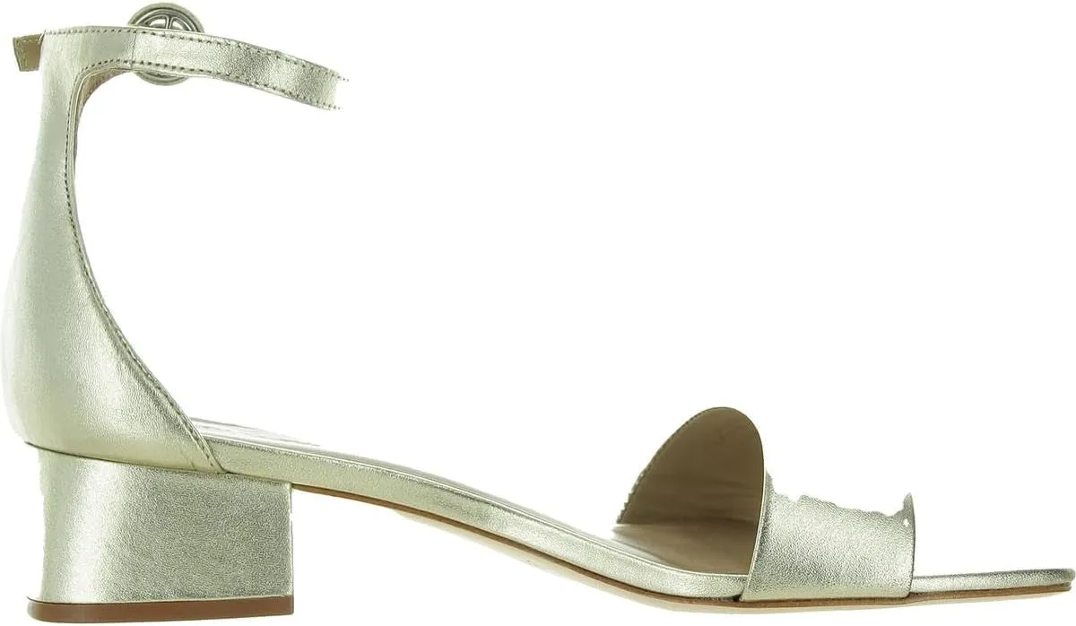 Bernardo® Jalena Heeled Sandals for Women – Leather and Man-Made Construction – Single Prong Buckle