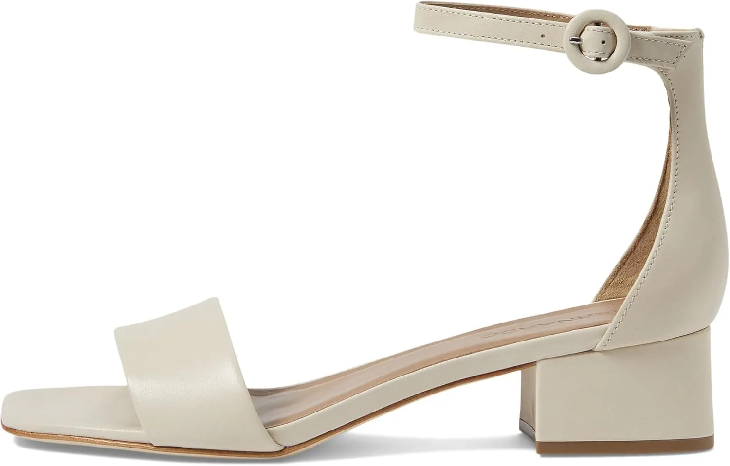 Bernardo® Jalena Heeled Sandals for Women – Leather and Man-Made Construction – Single Prong Buckle