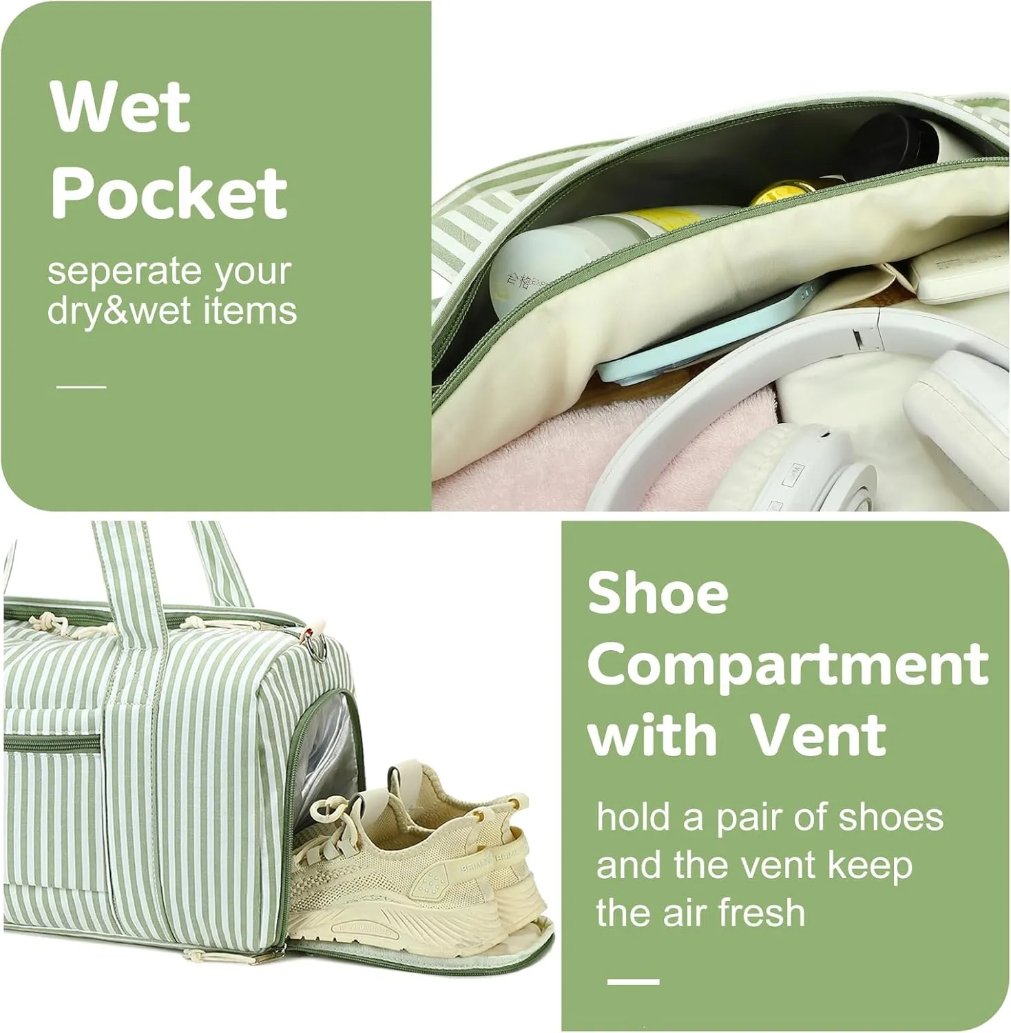 BLUBOON Duffle Bag Girls Kids Cute Gym Bag with Shoes Compartment & Wet Separation Waterproof Sports Overnight Travel Bag
