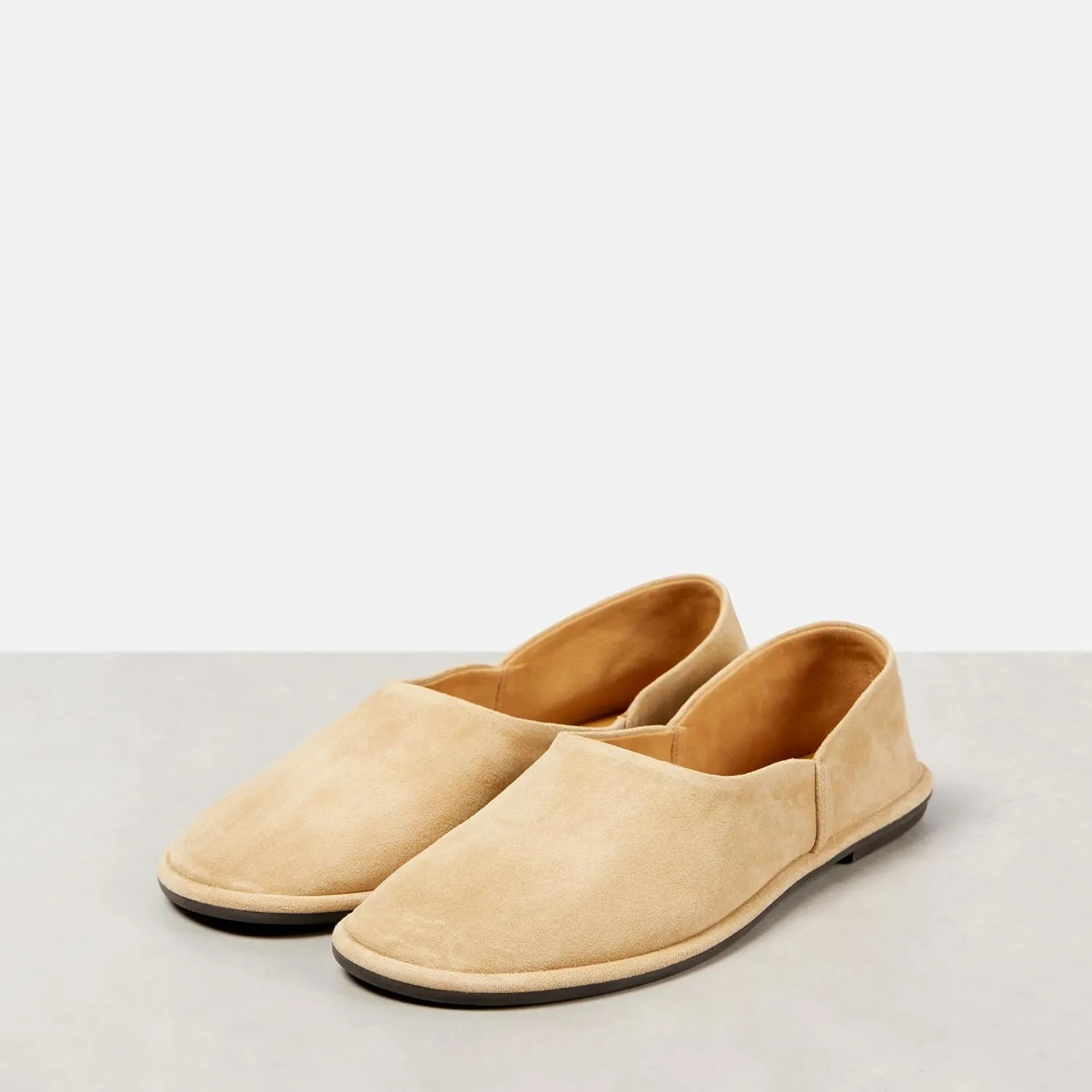 Blue Suede Ballet Flats for Women Cute Round Toe Slip On Mary Jane Flats Casual Comfortable Ballerina Shoes