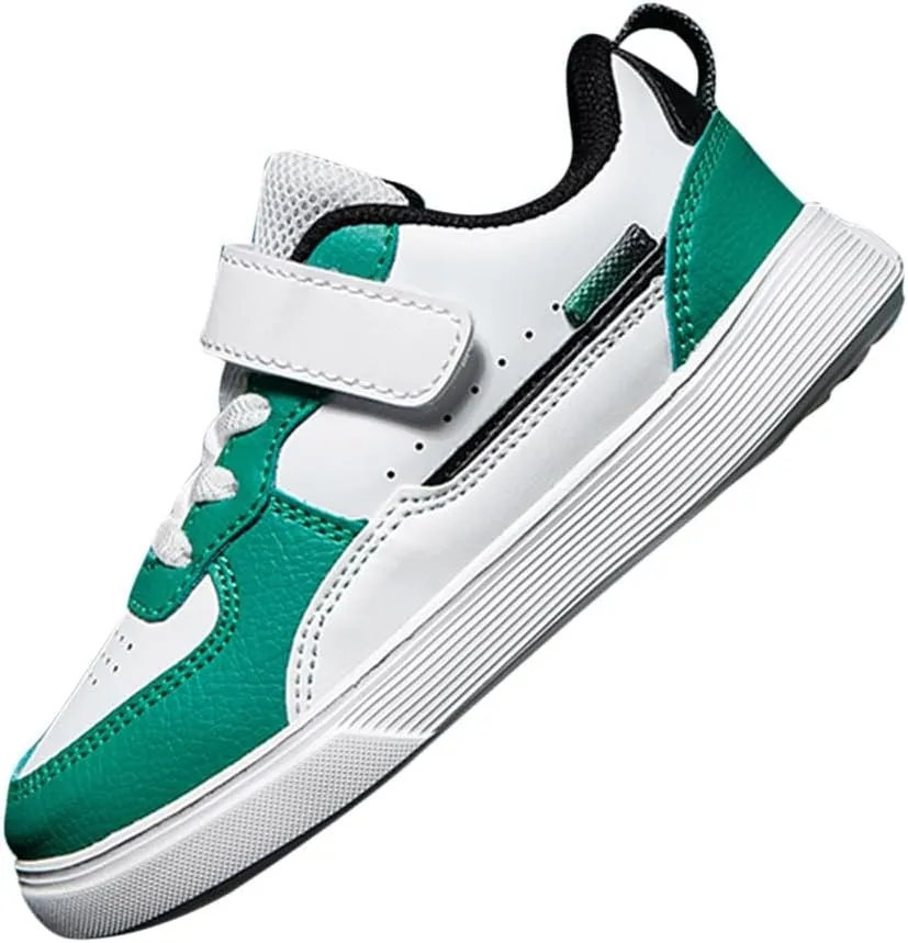 Boys and Girls Board Shoes Adjustable Hook and Loop Classic Low Top Kids Sneakers