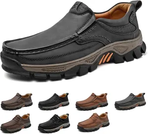 bumuam Shoes for Men, Lightweight Breathable Casual Sneaker, Slip on Shoes for Men Work Loafers, Orthopedic Shoes, for Travel, Camping, Running