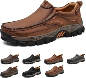 bumuam Shoes for Men, Lightweight Breathable Casual Sneaker, Slip on Shoes for Men Work Loafers, Orthopedic Shoes, for Travel, Camping, Running
