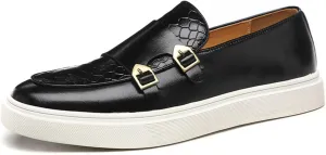 ByErz Men' S Casual Shoes Leather Dress Sneakers Business Loafers Shoes for Men Breathable Fashion Sneakers