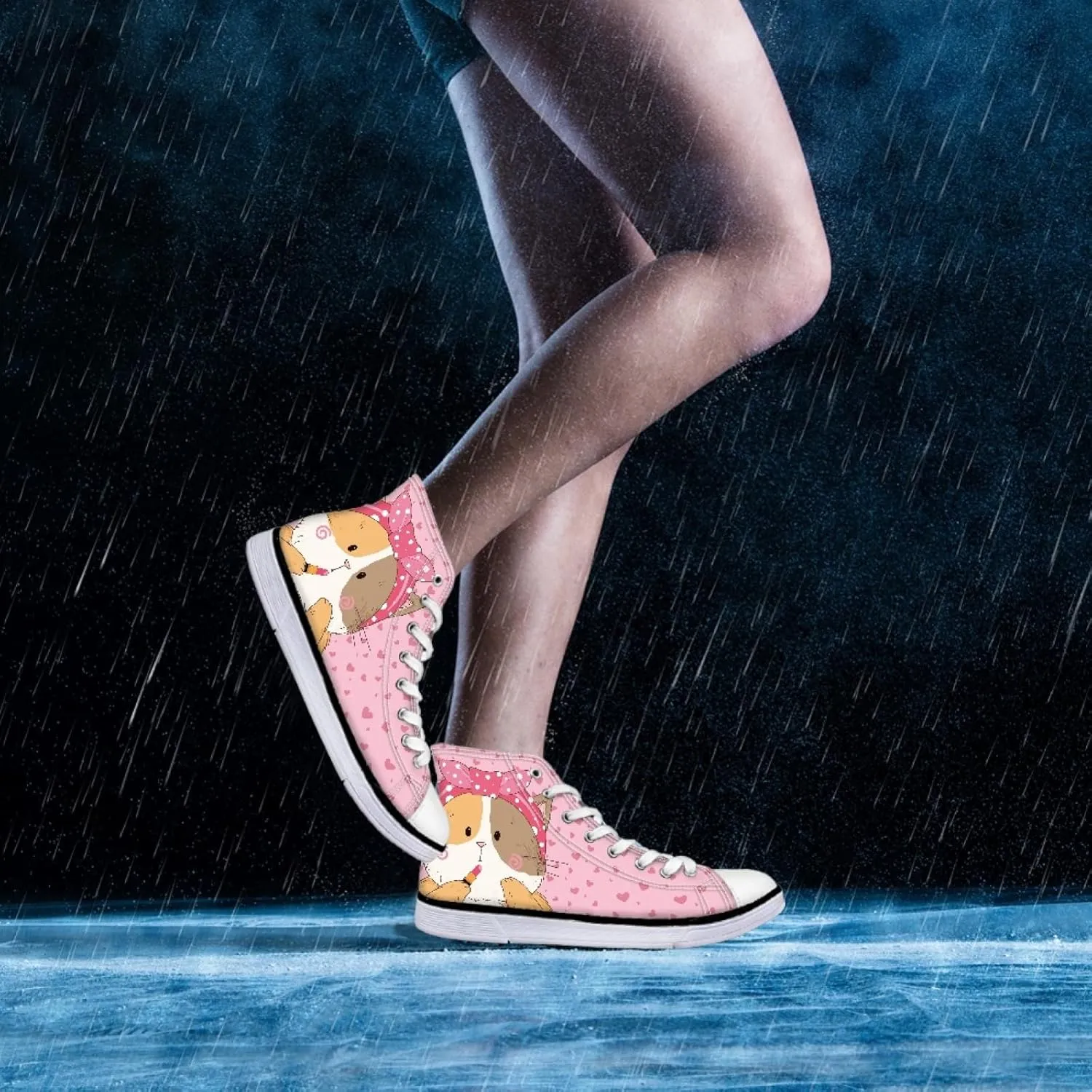Canvas Shoes for Women High Top Sneakers for Couple Fashion Classic Lace Up Teens Girls Casual Canvas Walking Shoes