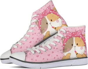 Canvas Shoes for Women High Top Sneakers for Couple Fashion Classic Lace Up Teens Girls Casual Canvas Walking Shoes