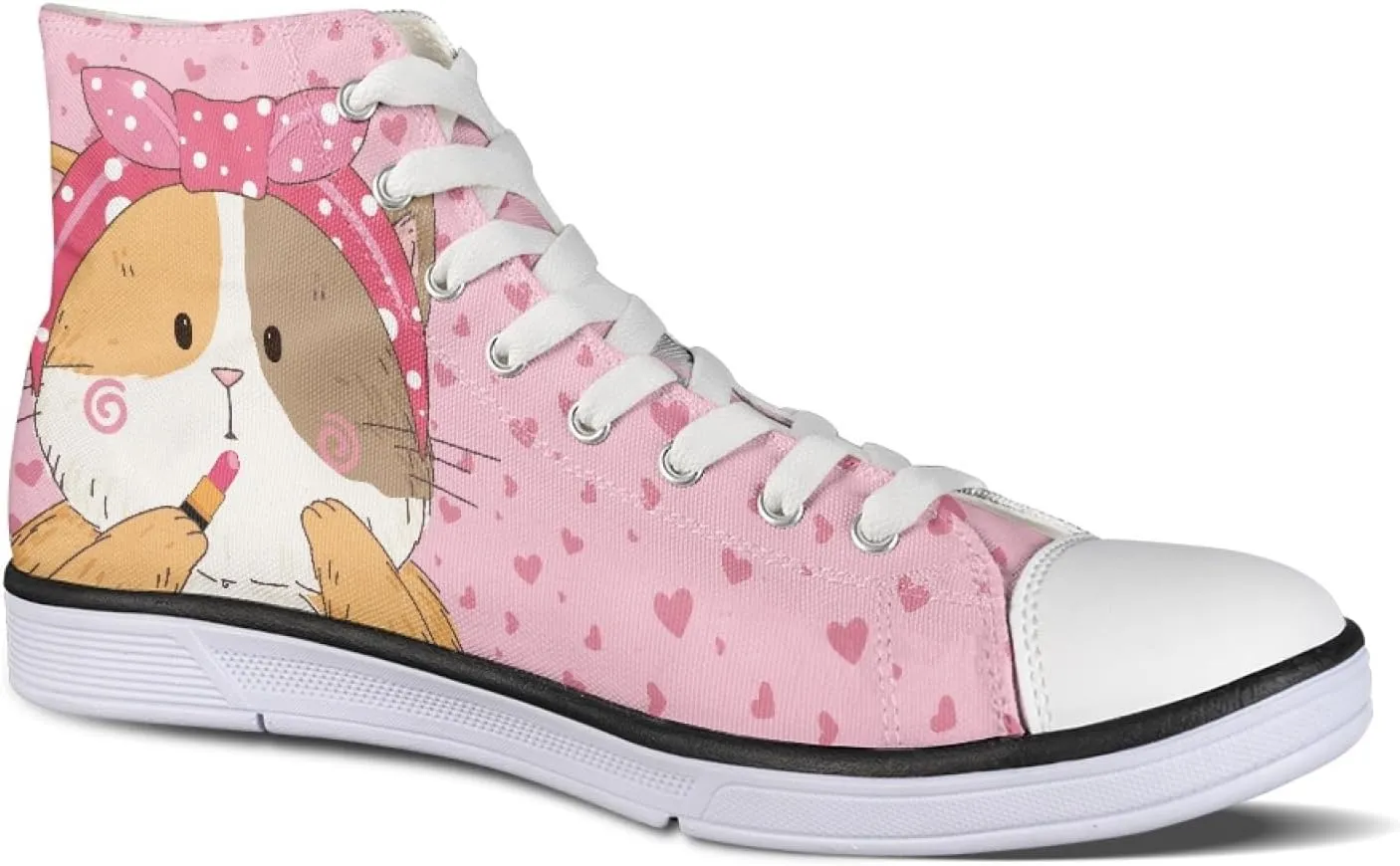 Canvas Shoes for Women High Top Sneakers for Couple Fashion Classic Lace Up Teens Girls Casual Canvas Walking Shoes
