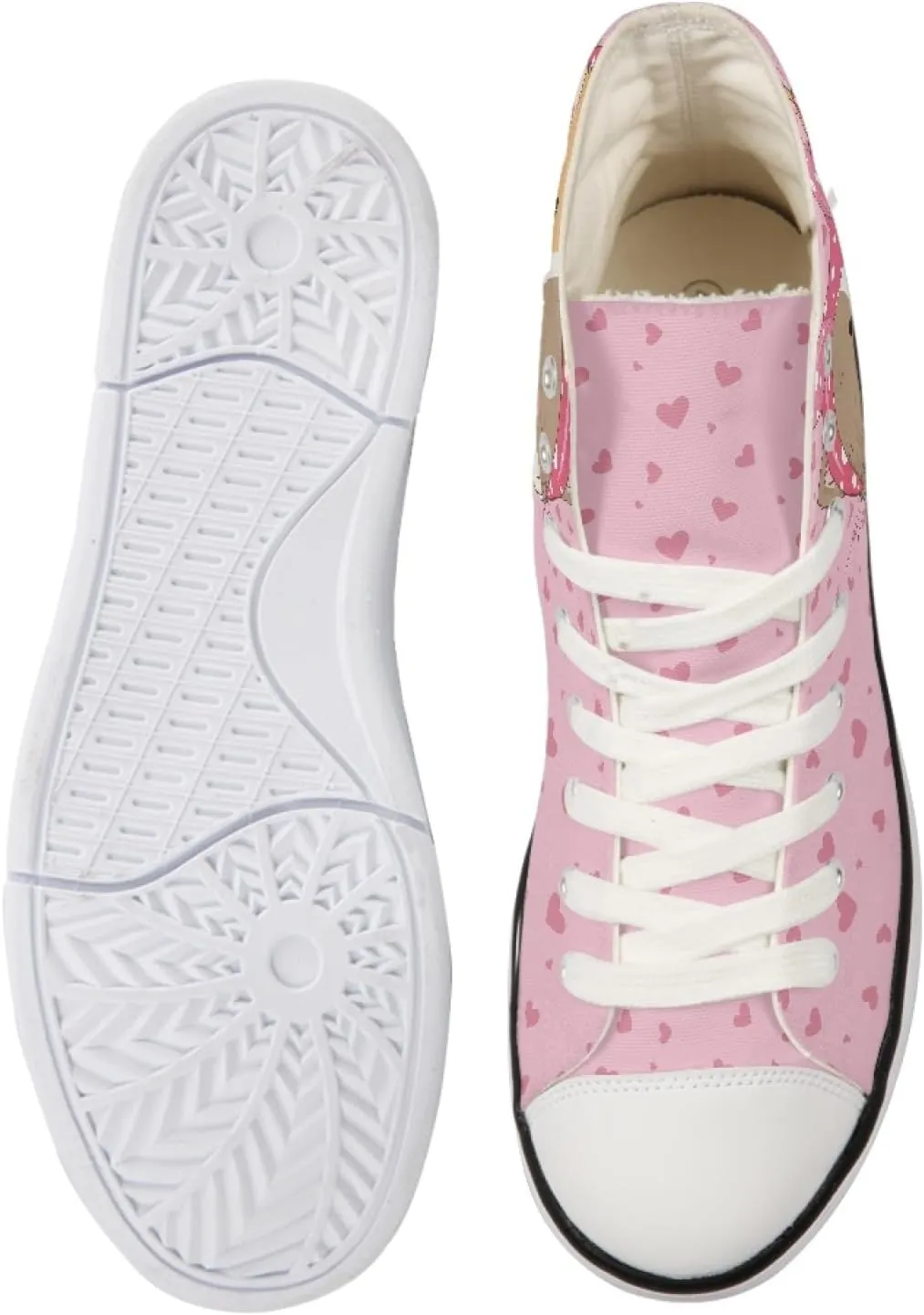 Canvas Shoes for Women High Top Sneakers for Couple Fashion Classic Lace Up Teens Girls Casual Canvas Walking Shoes