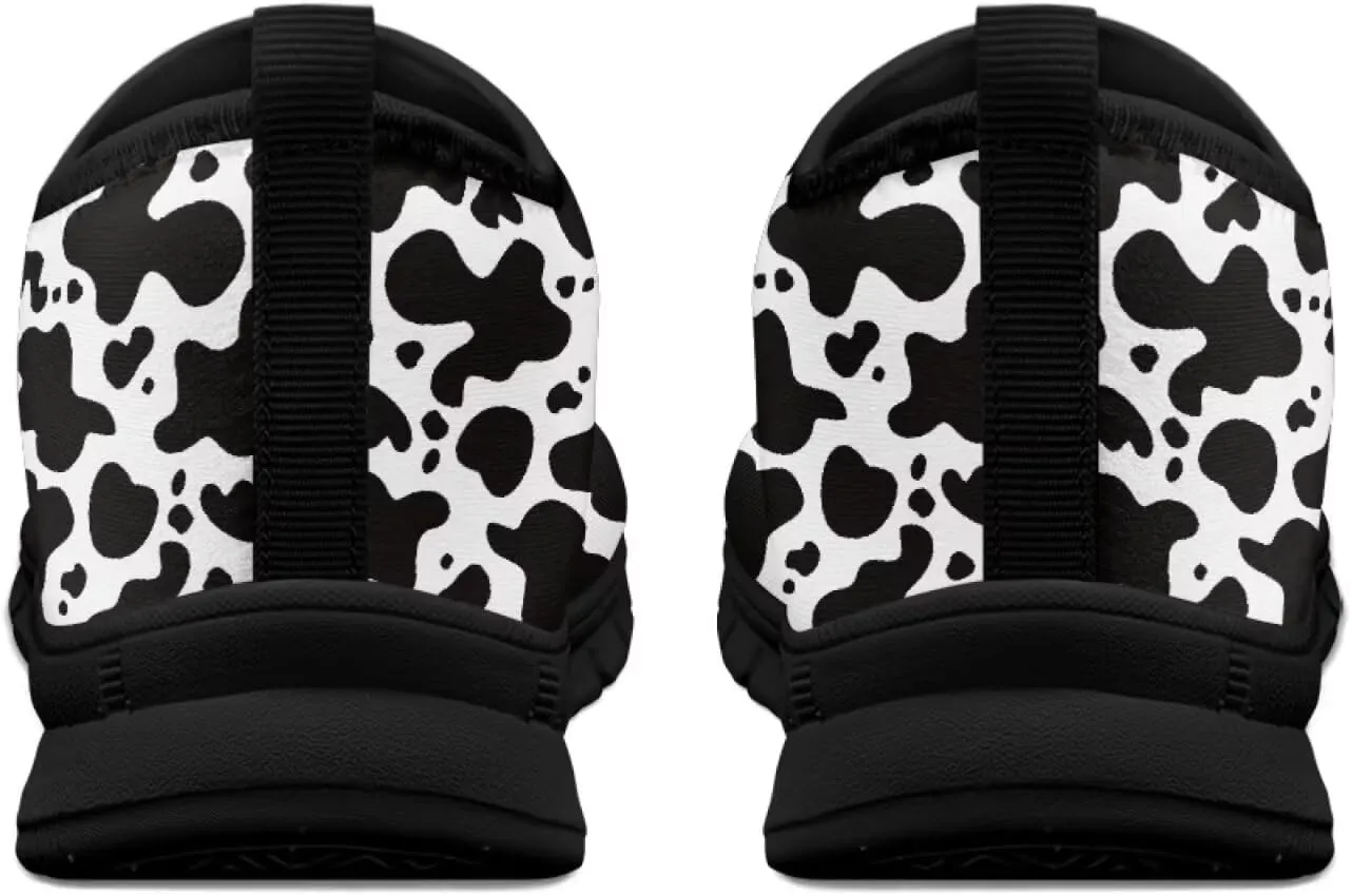 Cartoon Cattle Print Slip on Shoes for Women Loafers Hands Free Shoes Running Sneakers