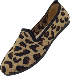 CasfelRen Women's Classic Ballet Flats, Pointed Toe Comfortable Dress Shoes Flats, Soft Knit Slip On Flats Shoes for Women