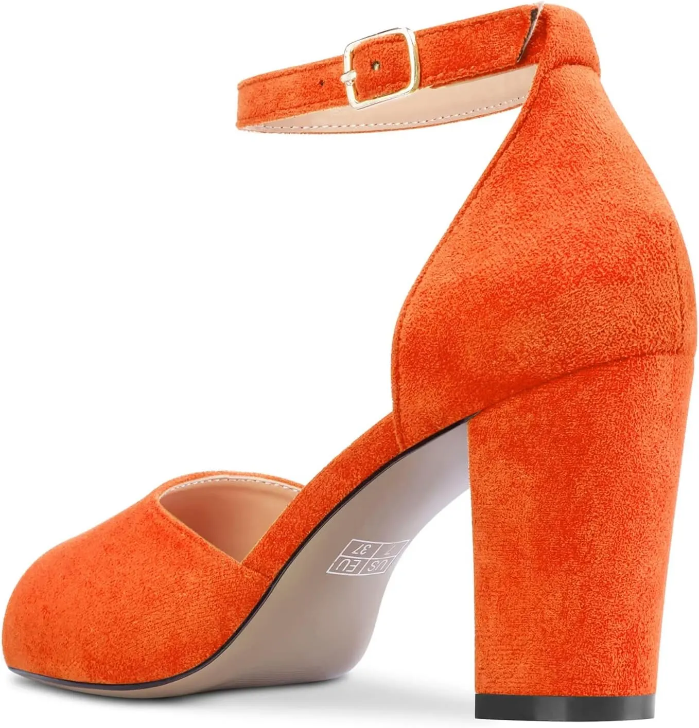 Castamere Women Chunky Block High Heel Peep Open Toe Sandals Ankle Strap Wedding Cute 3.2 Inches Heels