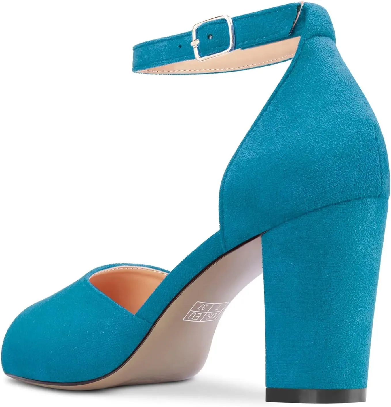 Castamere Women Chunky Block High Heel Peep Open Toe Sandals Ankle Strap Wedding Cute 3.2 Inches Heels
