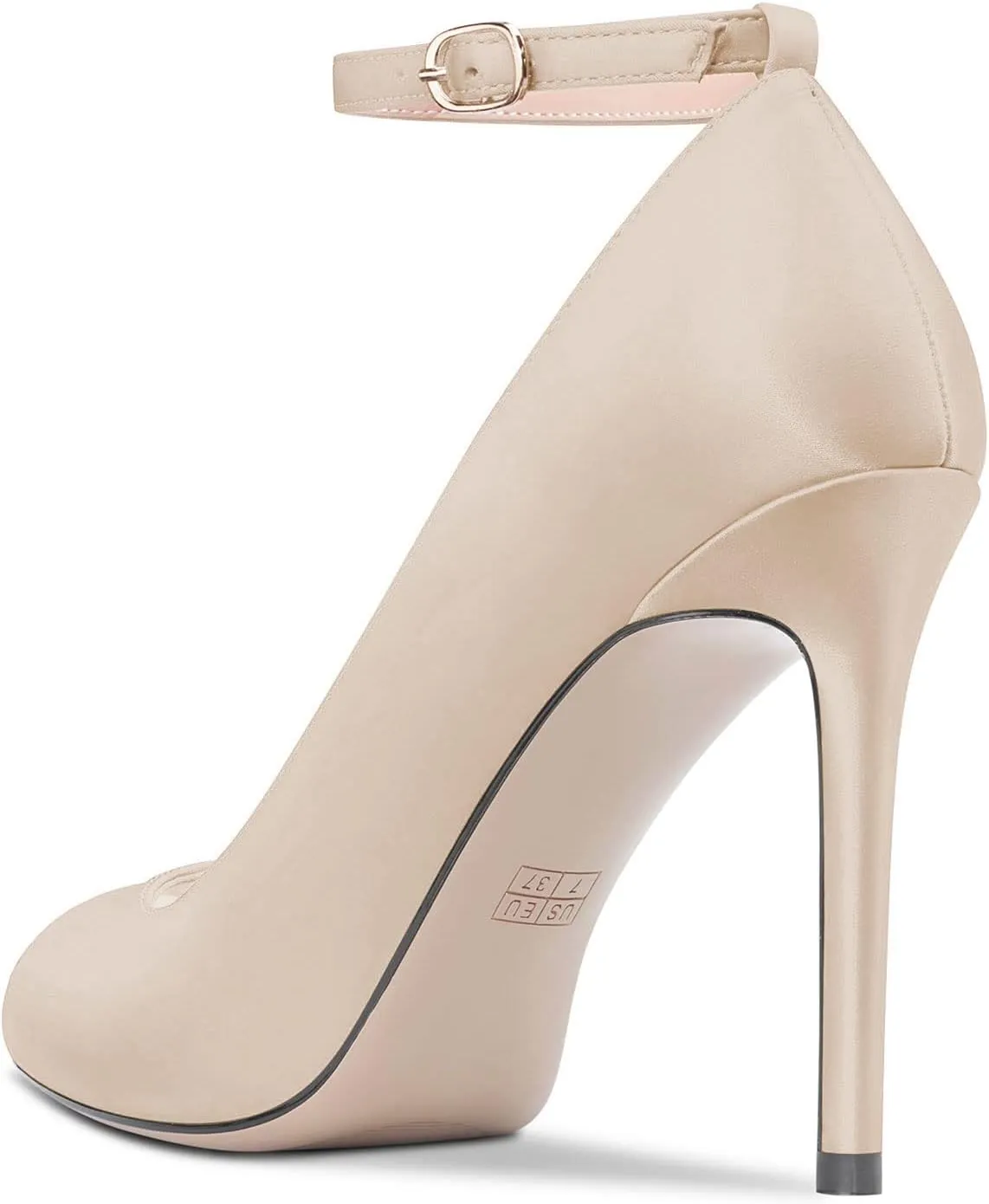 Castamere Women's High Heel Stilettos Peep Open Toe Pumps Ankle Strap Dress Wedding Sandals 3.9 Inches Heels