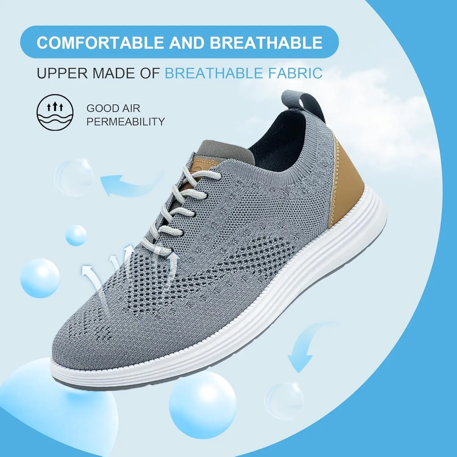 Casual Dress Shoes for Men Business Oxfords Fashion Sneakers Comfortable Loafers Men’s Walking Shoes