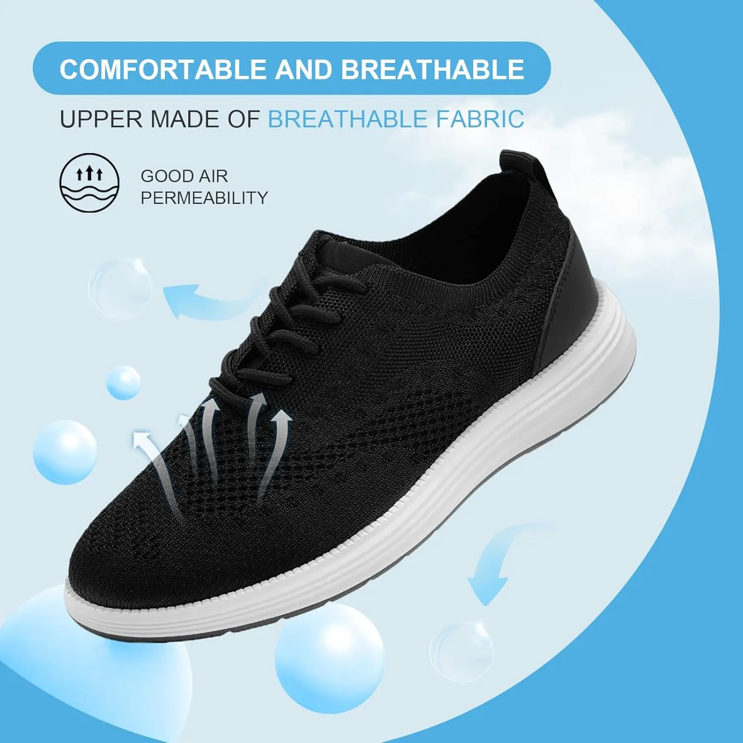 Casual Dress Shoes for Men Business Oxfords Fashion Sneakers Comfortable Loafers Men’s Walking Shoes