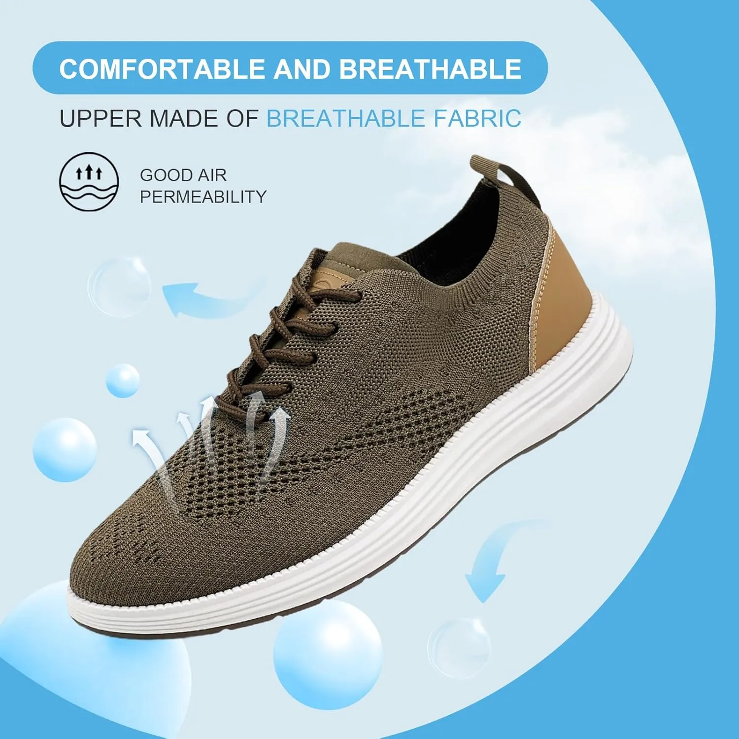 Casual Dress Shoes for Men Business Oxfords Fashion Sneakers Comfortable Loafers Men’s Walking Shoes